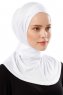 Ceren - White Practical Viskos Hijab