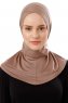 Ceren - Dark Taupe Practical Viskos Hijab