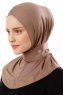 Ceren - Dark Taupe Practical Viskos Hijab