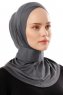 Ceren - Dark Grey Practical Viskos Hijab