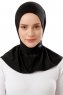 Sportif Plain - Black & Light Grey Practical Viskos Hijab