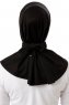 Sportif Plain - Black & Light Grey Practical Viskos Hijab