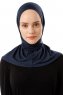 Sportif Plain - Navy Blue Practical Viskos Hijab