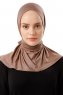 Sportif Plain - Dark Taupe Practical Viskos Hijab
