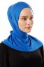 Sportif Plain - Blue Practical Viskos Hijab