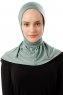 Sportif Plain - Green Practical Viskos Hijab