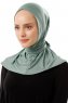Sportif Plain - Green Practical Viskos Hijab