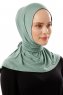 Sportif Plain - Green Practical Viskos Hijab