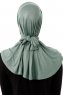 Sportif Plain - Green Practical Viskos Hijab