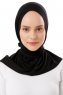 Sportif Cross - Black & Gold Practical Viskos Hijab