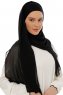 Alara Plain - Black One Piece Chiffon Hijab