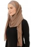 Alara Plain - Dark Taupe One Piece Chiffon Hijab