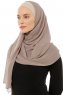 Alara Plain - Light Taupe One Piece Chiffon Hijab