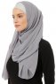 Alara Plain - Dark Grey One Piece Chiffon Hijab