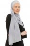 Alara Plain - Light Grey One Piece Chiffon Hijab