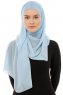 Alara Plain - Light Blue One Piece Chiffon Hijab