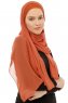 Alara Plain - Brick Red One Piece Chiffon Hijab