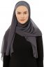 Alara Plain - Anthracite One Piece Chiffon Hijab