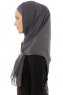 Alara Plain - Anthracite One Piece Chiffon Hijab