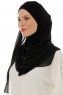 Alara Cross - Black One Piece Chiffon Hijab
