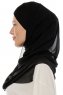 Alara Cross - Black One Piece Chiffon Hijab