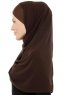Alara Cross - Brown One Piece Chiffon Hijab