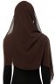 Alara Cross - Brown One Piece Chiffon Hijab