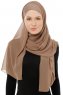 Alara Cross - Dark Taupe One Piece Chiffon Hijab