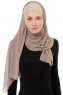 Alara Cross - Light Taupe One Piece Chiffon Hijab