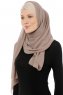 Alara Cross - Light Taupe One Piece Chiffon Hijab