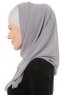 Alara Cross - Dark Grey One Piece Chiffon Hijab