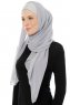 Alara Cross - Light Grey One Piece Chiffon Hijab