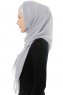 Alara Cross - Light Grey One Piece Chiffon Hijab