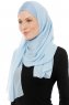 Alara Cross - Light Blue One Piece Chiffon Hijab