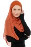 Alara Cross - Brick Red One Piece Chiffon Hijab