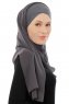 Alara Cross - Anthracite One Piece Chiffon Hijab