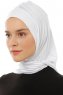 Isra Plain - White One-Piece Viskos Hijab