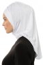 Isra Plain - White One-Piece Viskos Hijab