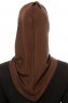 Isra Plain - Brown One-Piece Viskos Hijab