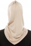 Isra Plain - Light Taupe One-Piece Viskos Hijab
