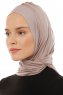 Isra Plain - Stone Grey One-Piece Viskos Hijab
