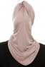 Isra Plain - Stone Grey One-Piece Viskos Hijab