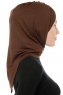 Isra Cross - Brown One-Piece Viskos Hijab