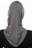 Isra Cross - Dark Grey One-Piece Viskos Hijab