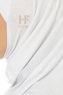 Hanfendy Plain Logo - White One-Piece Hijab