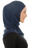 Hanfendy Plain Logo - Navy Blue One-Piece Hijab