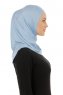 Hanfendy Plain Logo - Light Blue One-Piece Hijab