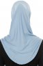 Hanfendy Plain Logo - Light Blue One-Piece Hijab