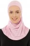 Hanfendy Plain Logo - Pink One-Piece Hijab