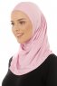 Hanfendy Plain Logo - Pink One-Piece Hijab